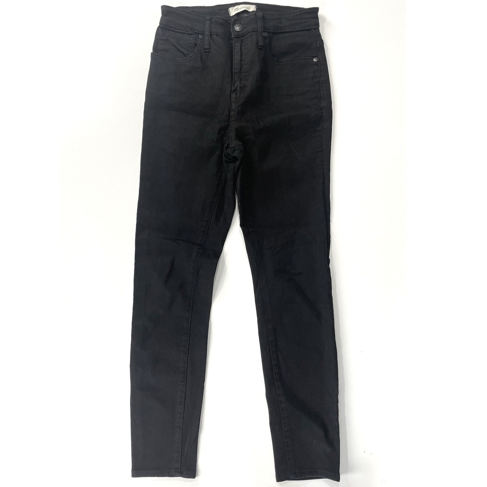 Madewell High Rise Skinny‎ Jeans Black Denim Stretch Pants Women Size 27